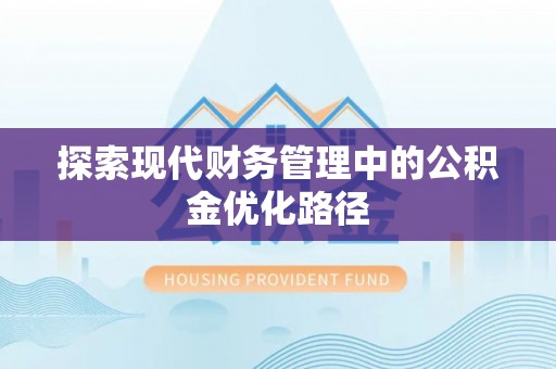 振安探索现代财务管理中的公积金优化路径