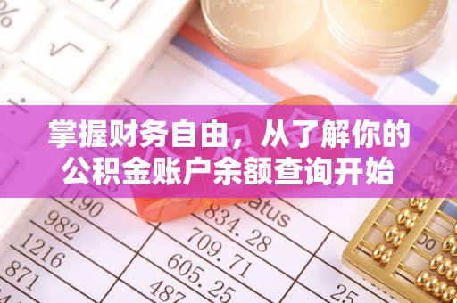 振安掌握财务自由，从了解你的公积金账户余额查询开始