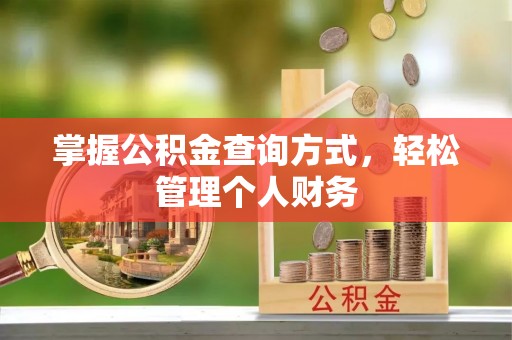振安掌握公积金查询方式，轻松管理个人财务